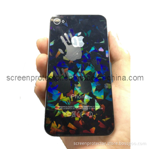 3D Fingerprint Design Screen Protector for iPhone 4 Front and Back